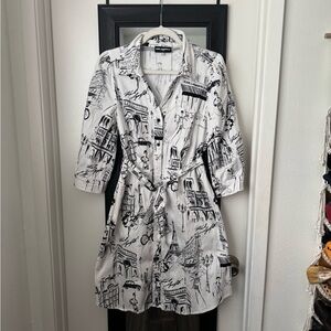 Karl Lagerfeld Monochrome Graphic Dress